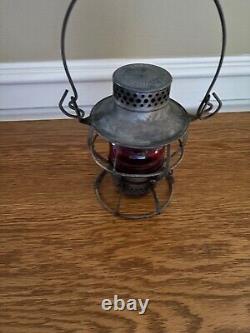 Vintage DRESSEL ARLINGTON Louisville and Nashville Railroad Lantern & Red Globe