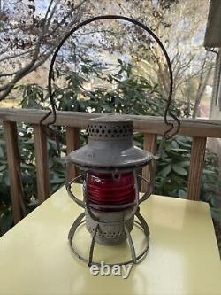 Vintage DRESSEL ARLINGTON Louisville and Nashville Railroad Lantern & Red Globe