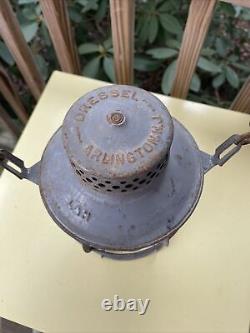 Vintage DRESSEL ARLINGTON Louisville and Nashville Railroad Lantern & Red Globe