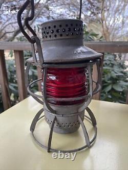 Vintage DRESSEL ARLINGTON Louisville and Nashville Railroad Lantern & Red Globe