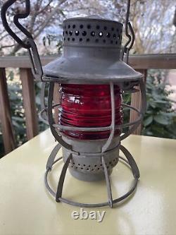 Vintage DRESSEL ARLINGTON Louisville and Nashville Railroad Lantern & Red Globe