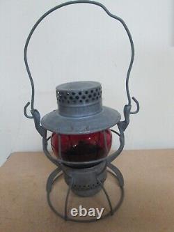 Vintage Dietz No. 999 Railroad Lantern with Red Globe N. Y. C. S