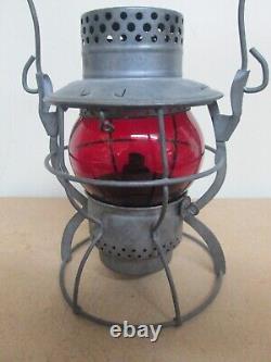 Vintage Dietz No. 999 Railroad Lantern with Red Globe N. Y. C. S