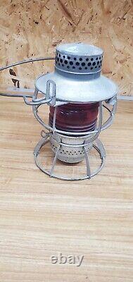 Vintage Dressel Arlington Pennsylvania Railroad Train RR Lantern Fluid PRR Red