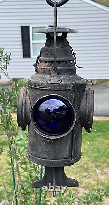 Vintage Dressel Train Arlington NJ Railroad Signal Lantern 4 Way Lamp Light