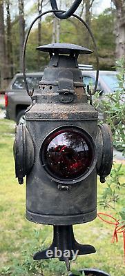 Vintage Dressel Train Arlington NJ Railroad Signal Lantern 4 Way Lamp Light