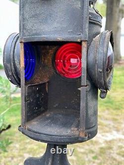 Vintage Dressel Train Arlington NJ Railroad Signal Lantern 4 Way Lamp Light