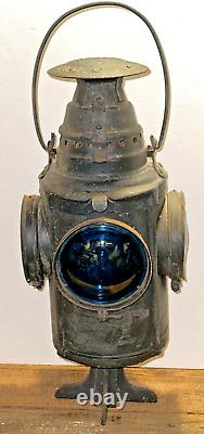 Vintage Dressel Train Arlington NJ Railroad Signal Lantern 4 Way Lamp Light