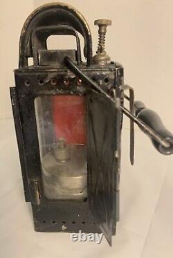 Vintage Hugo Zweigle Esslingen German Railroad Miner's Lantern WWll era