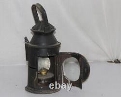 Vintage Iron Lamp Railroad Lantern Train Light Signal Globe -12110