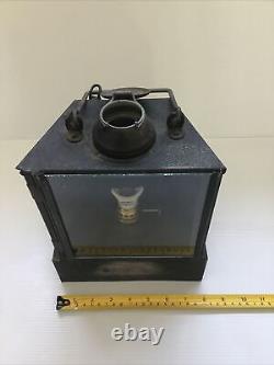 Vintage Original Preloved Unusual Black Oil Railway Lamp/Lantern