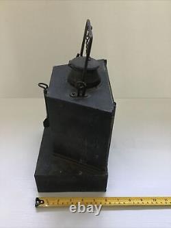 Vintage Original Preloved Unusual Black Oil Railway Lamp/Lantern