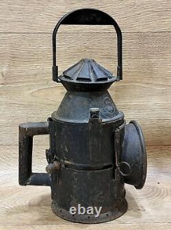 Vintage Original Railroad Lantern Antique collectible kerosene oil Railway lamp