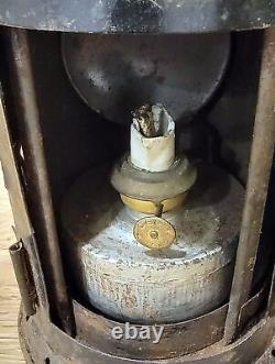 Vintage Original Railroad Lantern Antique collectible kerosene oil Railway lamp