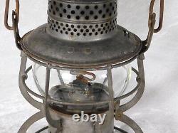 Vintage PRR Pennsylvania Etch Globe Embossed Armspear Railroad Lantern