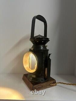 Vintage Railway Lantern Converted into a desk light