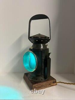 Vintage Railway Lantern Converted into a desk light