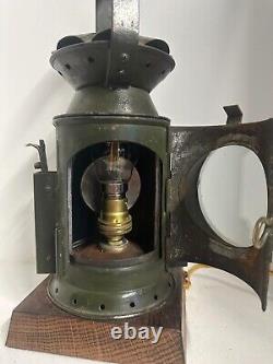 Vintage Railway Lantern Converted into a desk light